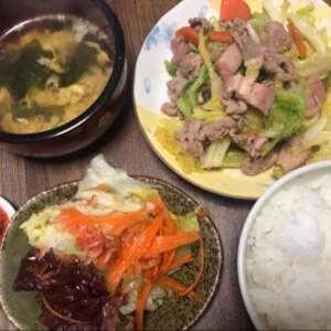 春キャベツと豚肉炒め